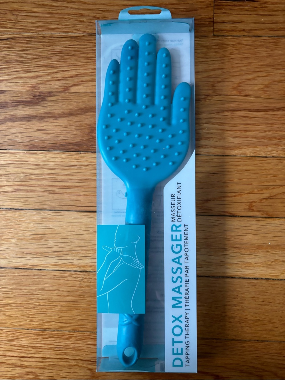 New in box Detox Tapping Therapy Teal Massager Hand Brush